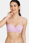 Zivame Beautiful Basics Padded Wired 3/4th Coverage Strapless Bra - Violet Tulle — thumbnail 6